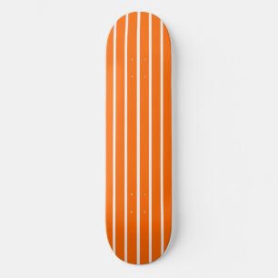 Oranje en witte strepen ontwerp persoonlijk skateboard