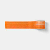 Oranje en witte strepen satijnen lint (Voorkant)