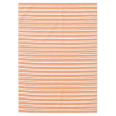 Oranje en witte strepen tafelkleed (Voorkant)
