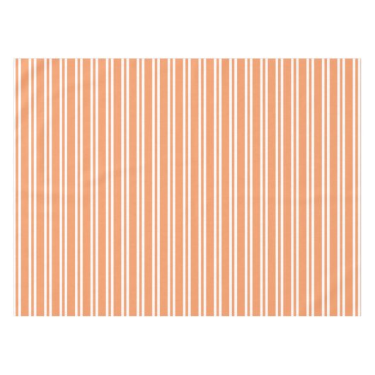 Oranje en witte strepen tafelkleed (Voorkant (Horizontaal))