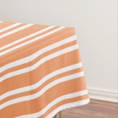 Oranje en witte strepen tafelkleed (Voorbeeld)