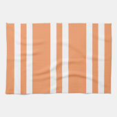 Oranje en witte strepen theedoek (Horizontaal)
