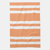 Oranje en witte strepen theedoek (Verticaal)