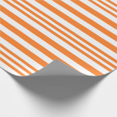 Oranje en witte strepen X 3 Cadeaupapier (Hoek)