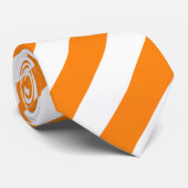 Oranje en witte stripe nekstropdas stropdas (Opgerold)