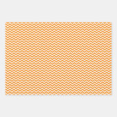 Oranje en witte stripes Chevron Polka Dots Inpakpapier Vel (Voorkant 3)