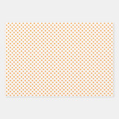 Oranje en witte stripes Chevron Polka Dots Inpakpapier Vel (Voorkant)
