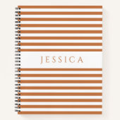 Oranje en witte stripper naam notitieboek (Voorkant)