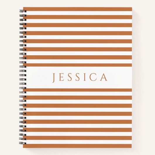 Oranje en witte stripper naam notitieboek (Voorkant)