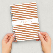 Oranje en witte stripper naam notitieboek