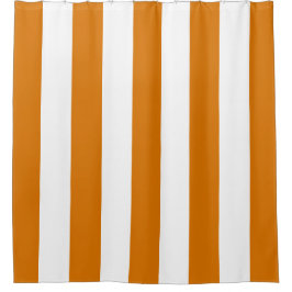 Oranje en witte verticale strepen douchegordijn