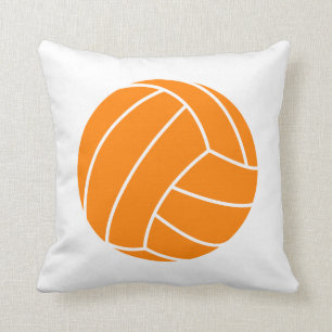 Oranje en witte volleybal kussen