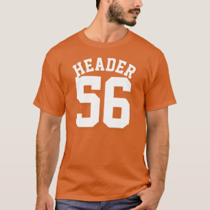 Oranje en witte volwassenen Sport Jersey Design T-shirt