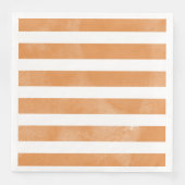Oranje en witte Waterverf gestreepte party servett Servet (Voorkant)