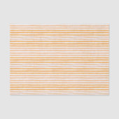 Oranje en witte Waterverf Stripe Tissuepapier (Voorkant)