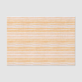 Oranje en witte Waterverf Stripe Tissuepapier