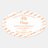 Oranje en witte woorden Cloud Product Labels harte (Voorkant)