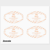 Oranje en witte woorden Cloud Product Labels harte (Vel)