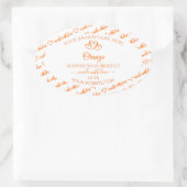Oranje en witte woorden Cloud Product Labels harte (Tas)