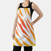 Oranje en witte zebra strepen schort (Insitu)