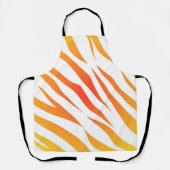 Oranje en witte zebra strepen schort (Voorkant)