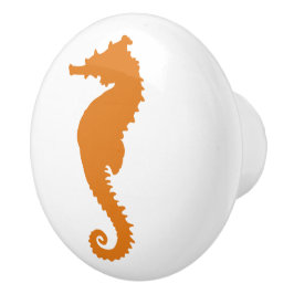 Oranje en Witte Zeepaard Kust Nautische Knoppen