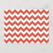 Oranje en witte zigzag briefkaart (Voorkant)
