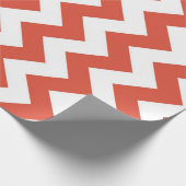 Oranje en witte zigzag cadeaupapier (Hoek)
