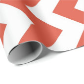 Oranje en witte zigzag cadeaupapier (Rol Hoek)