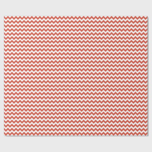 Oranje en witte zigzag cadeaupapier (Vlak)