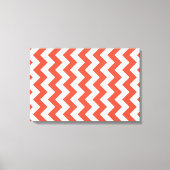 Oranje en witte zigzag canvas afdruk (Voorkant)