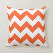 Oranje en witte zigzag Stripes Decoratief
