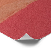 Oranje en zwart abstract schilderij poster (Hoek)