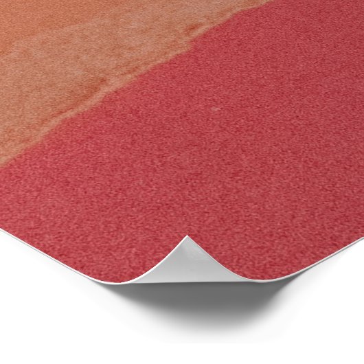 Oranje en zwart abstract schilderij poster (Hoek)