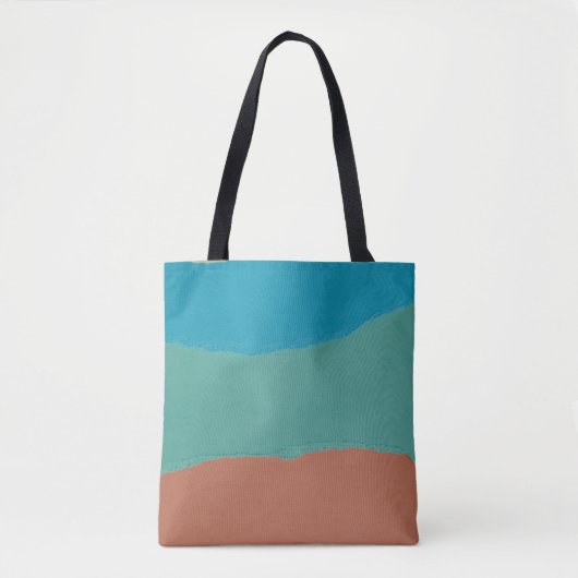 Oranje en zwart abstract schilderij tote bag (Voorkant)