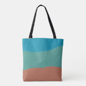 Oranje en zwart abstract schilderij tote bag (Achterkant)