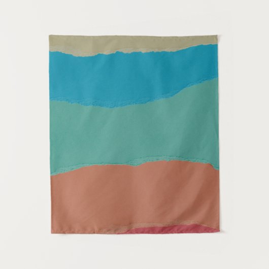 Oranje en zwart abstract schilderij wandkleed (Voorkant)