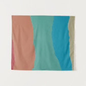 Oranje en zwart abstract schilderij wandkleed (Voorkant (horizontaal))