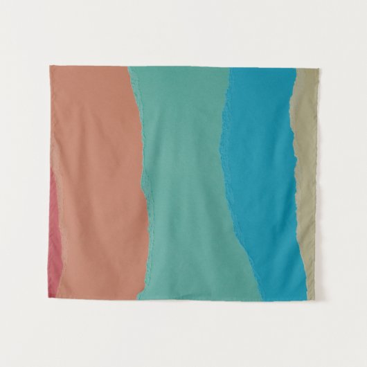 Oranje en zwart abstract schilderij wandkleed (Voorkant (horizontaal))