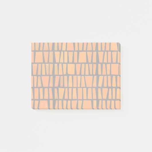 Oranje en zwart-afrikaans stammenpatroon post-it® notes (Voorkant)