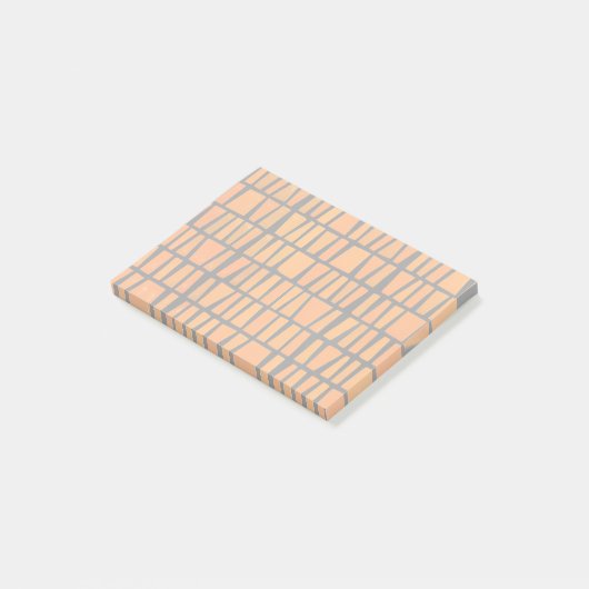 Oranje en zwart-afrikaans stammenpatroon post-it® notes (Schuin)