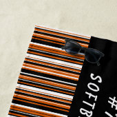 Oranje en zwart Afstuderen op school Strandlaken (In situ)