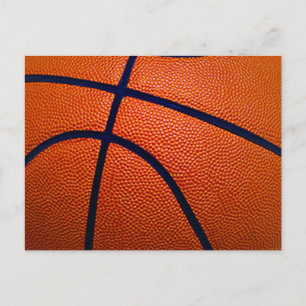 Oranje en Zwart Basketbal Briefkaart