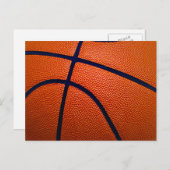 Oranje en zwart Basketball Briefkaart (Voorkant / Achterkant)