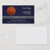 Oranje en zwart Basketball Visitekaartje (Voorkant / Achterkant)