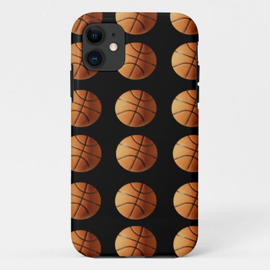 Oranje en zwart Basketbalpatroon, Case-Mate iPhone Case (Achterkant)