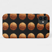 Oranje en zwart Basketbalpatroon, Case-Mate iPhone Case (Achterkant (horizontaal))