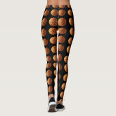 Oranje en zwart Basketbalpatroon, Leggings (Achterkant)