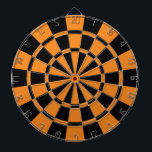 Oranje en zwart dartbord<br><div class="desc">Oranje en zwart dart board</div>