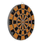 Oranje en zwart dartbord (Voorkant Links)